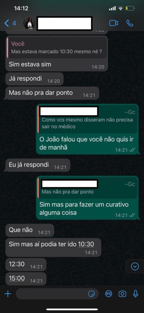 Prints mostram conversa entre Gabi cavallin e amigo de Antony — Foto: Extra