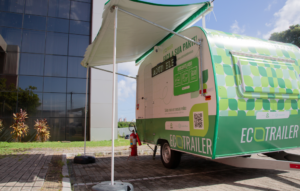Campanha foi feita com "ecotrailer", que recebeu o lixo eletrônico destinado à reciclagem - Foto: IMD