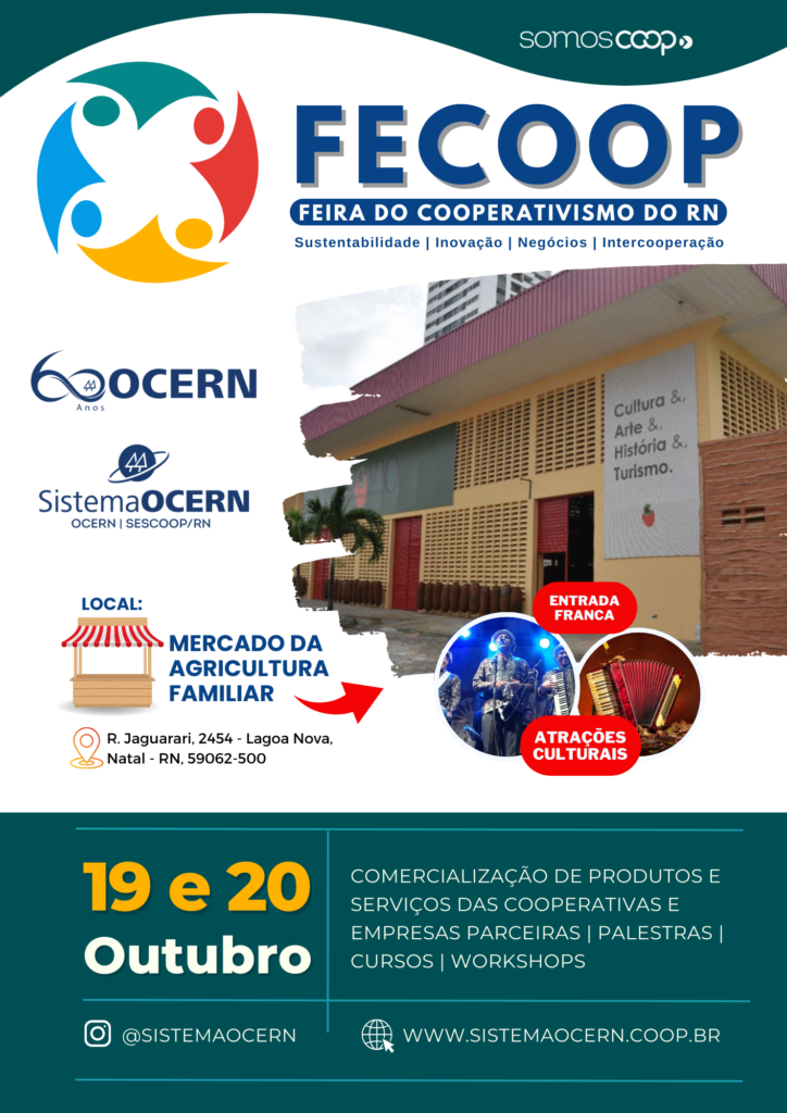 Mercado da Agricultura Familiar recebe Feira do Cooperativismo do Rio Grande do Norte dias 19 e 20