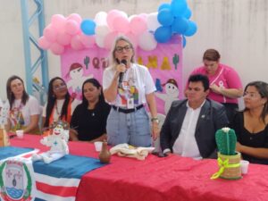 Ação de multivacinação teve a presença da secretária Lyane Ramalho / Foto: Sesap