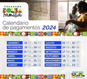 calendario bolsa familia 2024
